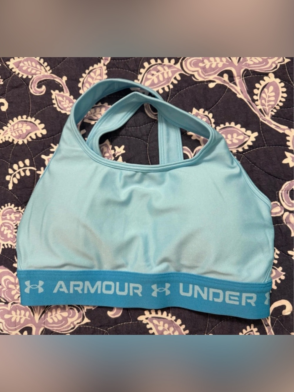 Under Armour Light Blue Compression Sports
Bra - Size S